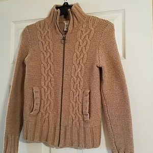 Wool zip up sweater